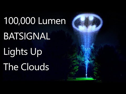 Youtube: Homemade Batsignal Reaches the Clouds (and how to make an image projector for yourself!)