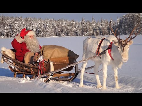 Youtube: Weihnachtsmann Video für Familien 🦌🎅 Aufbruch des Weihnachtsmanns Lappland Santa Claus reindeer ride