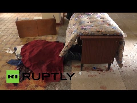 Youtube: RAW Donetsk school shelling aftermath: three killed at opening