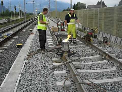 Youtube: Thermit Schweißverfahren bei Gleis 1 in Pusarnitz (Kärnten