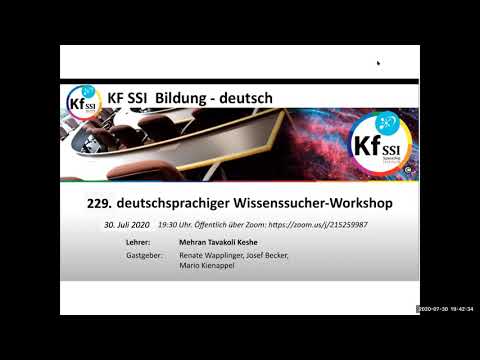 Youtube: 2020 07 30 PM Public Teachings in German - Öffentliche Schulungen in Deutsch