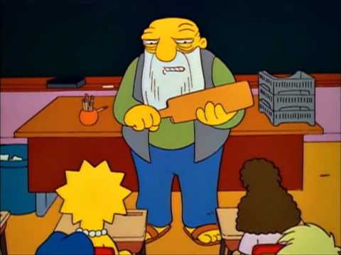 Youtube: Die Simpsons - Jasper Paddeln während des Lehrerstreiks
