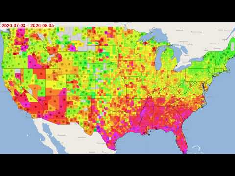 Youtube: USA: COVID-19 Cases in Map by Counties (until September 30th)