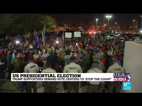 Youtube: Gun-toting Trump supporters mob vote-counting centres in key states