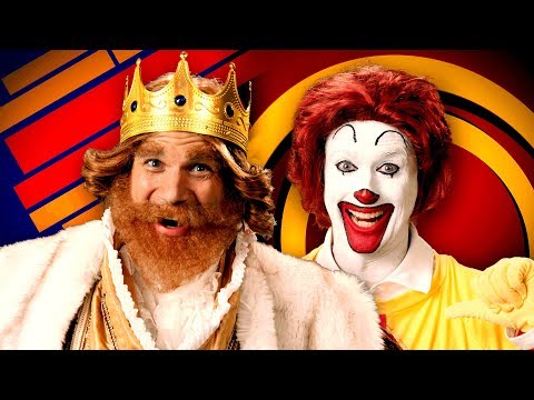 Youtube: Ronald McDonald vs The Burger King. Epic Rap Battles of History