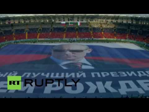 Youtube: Russia: "Happy Birthday, Putin" - Grozny celebrates Vlad's 63rd birthday in style