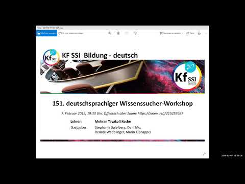 Youtube: 2019 02 07 PM Public Teachings in German - Öffentliche Schulungen in Deutsch