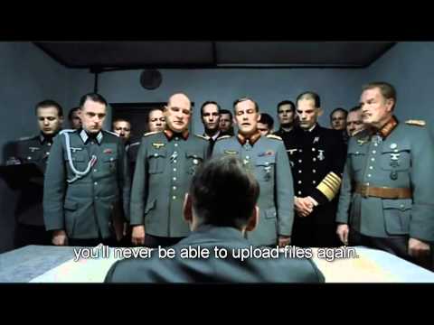 Youtube: Hitler finds out file sharing website megaupload has been shut down by the US government.