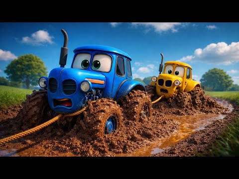 Youtube: Der große grüne Traktor rettet den alten Traktor aus dem Schlamm. #kinderlieder 🚜🎶🚜