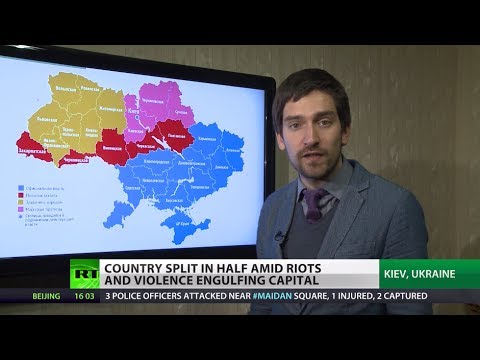 Youtube: West v East: Ukraine split in half amid violence engulfing capital