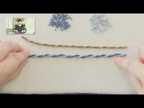 Youtube: Two Bead Spiral Herringbone Rope