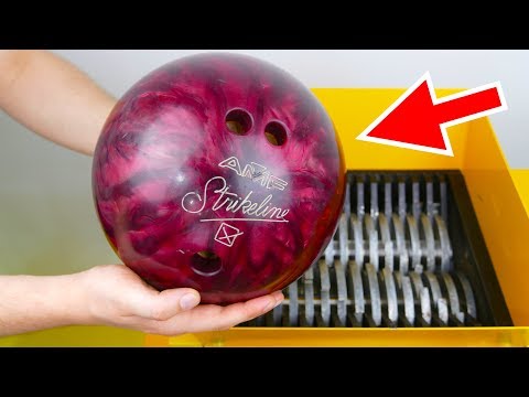 Youtube: WHAT HAPPENS IF YOU DROP BOWLING BALL INTO THE SHREDDING MACHINE?