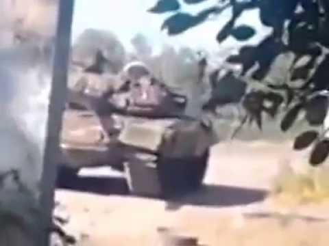 Youtube: Russian tank in Nowoazovsk, Ukraine/ Russischer Panzer in Novoasowsk