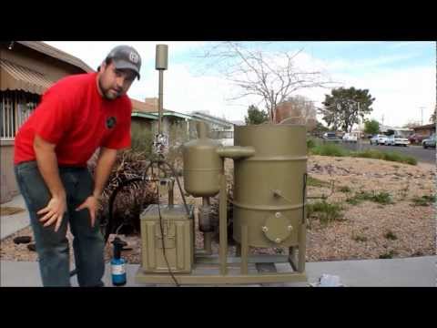 Youtube: amazing homemade gasifier uses wood pellets to run generator -- renewable alternative energy video