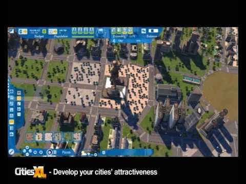 Youtube: Cities XL latest video game trailer add statues and towers navigate and build on PC