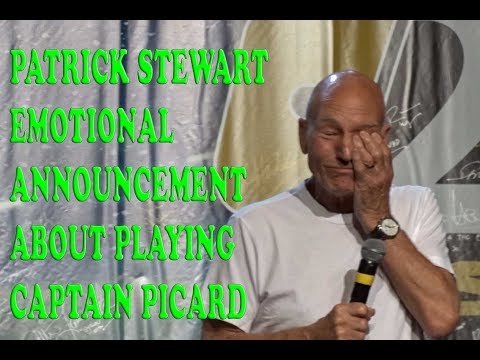 Youtube: Patrick Stewart Gets Emotional Announcing Return To Captain Picard Role - 8-4-18