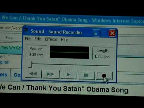 Youtube: Obama's slogan is "Thank you Satan" when played backwards.
