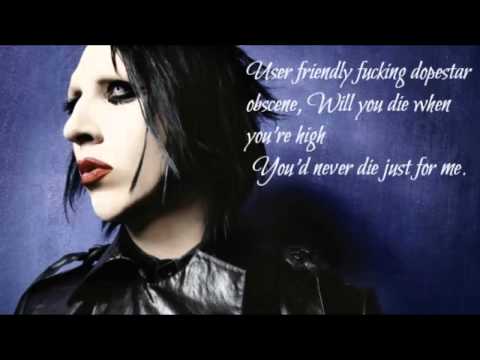 Youtube: User friendly Marilyn Manson lyrics