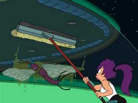 Youtube: Futurama: Voyager on a windshield