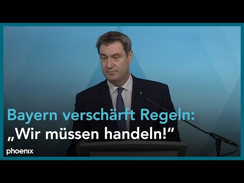 Youtube: Nach Sondersitzung: Pressekonferenz von Bayerns Ministerpräsident Markus Söder (CSU)