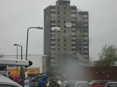 Youtube: Demolition of the last block of Jordanthorpe's high rise flats in Sheffield