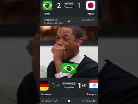 Youtube: Germany are out of the world cup and Brazil are loving it 🤣🤣 #football #worldcup #footballmemes