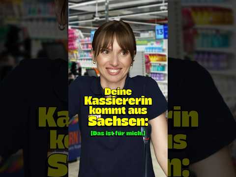 Youtube: Deine Kassiererin kommt aus Sachsen und passt auf, dass du ordentlich einkaufst 😇 #comedy