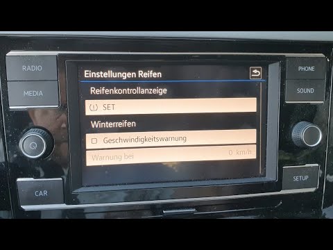 Youtube: Reifendruckkontrolle zurücksetzen VW Polo AW, Golf 7, Tiguan, Touran, Sharan, Passat