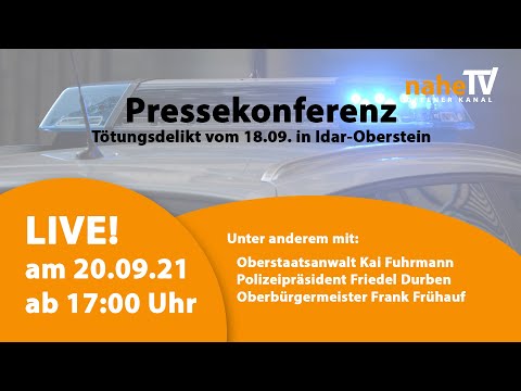 Youtube: Pressekonferenz in Idar-Oberstein zum Tötungsdelikt am 18.09.2021