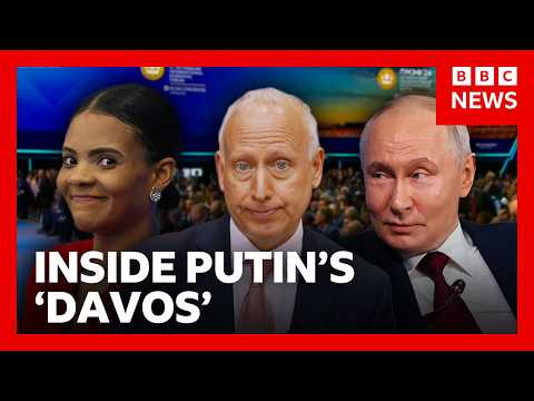 Youtube: Steve Rosenberg inside Putin's economic forum | BBC News