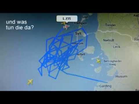 Youtube: Learjets, was bitte tun die da?? Chemtrails sprühen oder nur Flugirrsinn? 6.2.2014, Nordsee