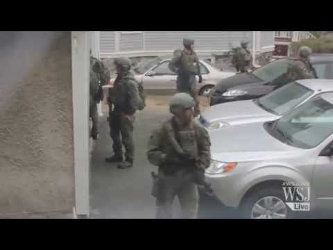 Youtube: Footage of Martial Law Tactics in Watertown, Massachusetts - 4/19/2013