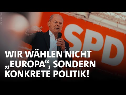 Youtube: Europa ist immer noch ein Friedensprojekt! - Rede Olaf Scholz Wahlkampfkundgebung Karlsruhe