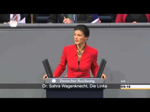 Youtube: Sahra Wagenknecht: Okkulte Opferrituale und Nullkompetenz der GroKo 26.11.2014 - Bananenrepublik