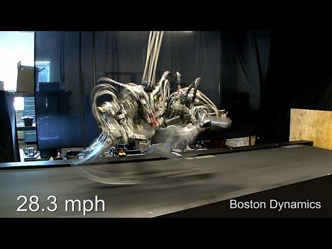 Youtube: Cheetah Robot runs 28.3 mph; a bit faster than Usain Bolt