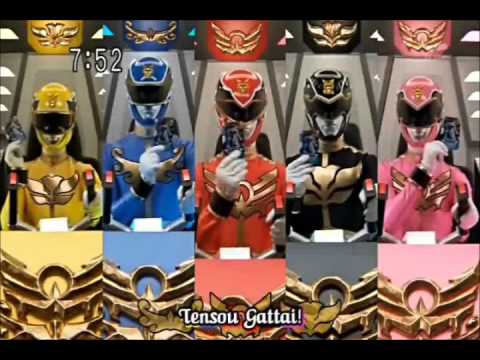 Youtube: Megaforce Rangers & Red Rangers vs Rakushaasa (Power Rangers 20th Anniversary Special)