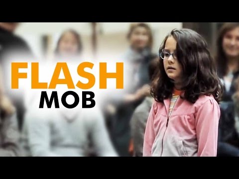 Youtube: AMAZING - Flash Mob -  Started by one little girl -  Ode to Joy