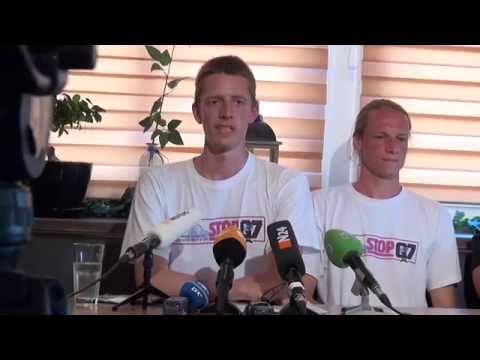 Youtube: Stop G7 Elmau: Pressekonferenz 07.06.2015, Teil 1: Recht auf Protest verteidigen