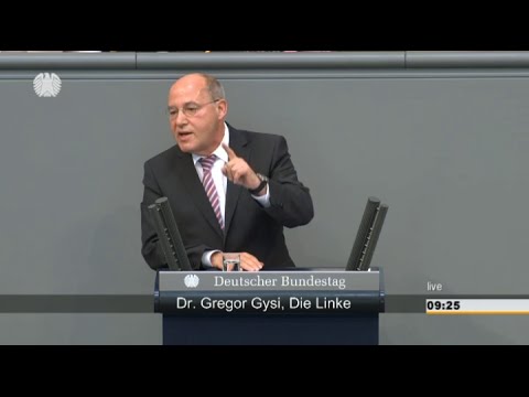 Youtube: Gregor Gysi zur Asyl- und Flüchtlingspolitik der Bundesregierung 01.10.2015 - Bananenrepublik