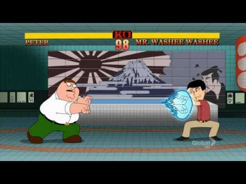 Youtube: Family Guy: Street Fighter 'Peter vs Mr. Washee Washee'