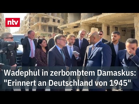 Youtube: Wadephul in zerbombtem Damaskus: "Erinnert an Deutschland von 1945"