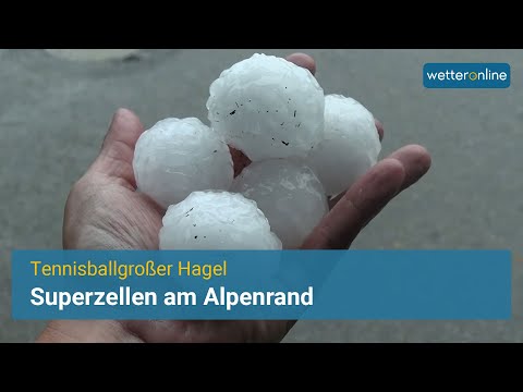 Youtube: Tennisball-Hagel im Süden Bayerns - 27.06.2022