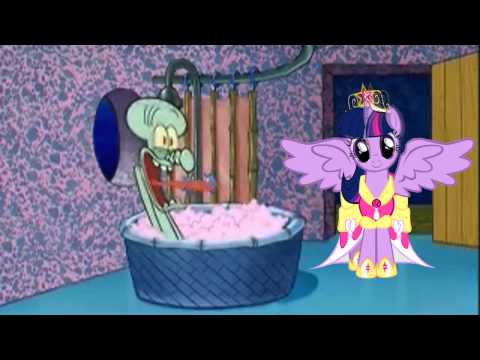 Youtube: Alicorn Twilight Drops by Squidward's House