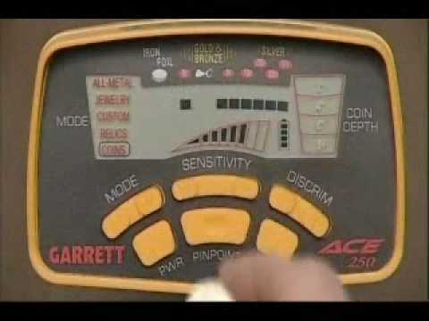 Youtube: garrett ace 250 metal detector instructional video Part II