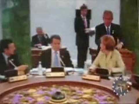 Youtube: Bush Creeps Out German Chancellor, Controversial Footage