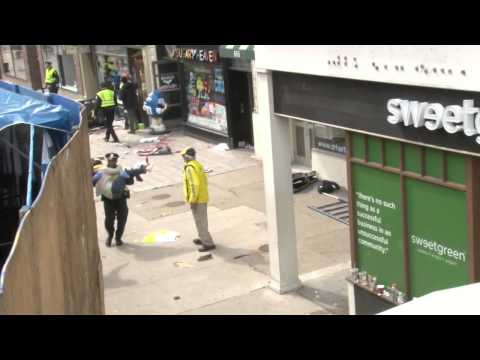 Youtube: Early scenes of aftermath of Boston Marathon blast