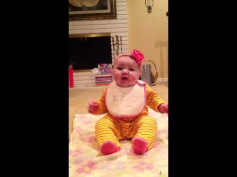 Youtube: Cute baby Keeley sneezes and falls. Hilarious!