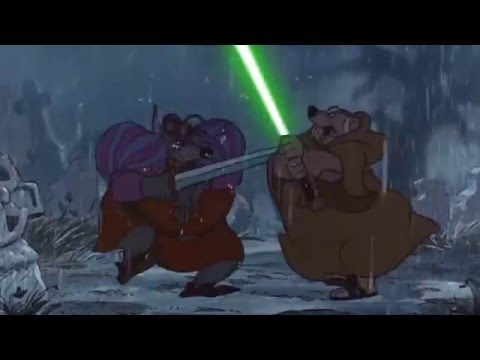Youtube: Disney's Robin Hood~ Friar Tuck With Lightsaber