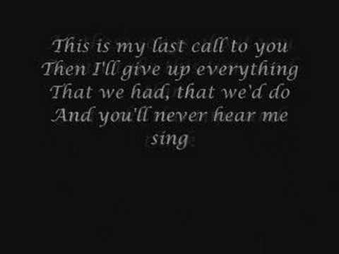 Youtube: Plain White T's - Last Call Lyrics