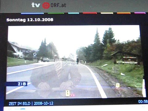 Youtube: Zeit im Bild 12.10.08 über Haider-Unfall